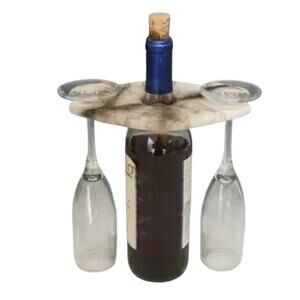 Horse Hair Ceramic Pottery Wine Glass & Bottle Holder $55 Dakota Bones Indian